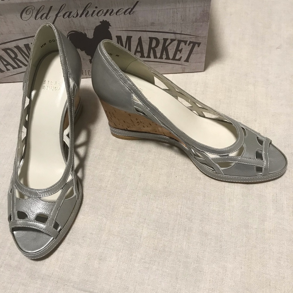 NWOT STUART WEITZMAN!! Leather/Cork Shoes! Size 7.5!